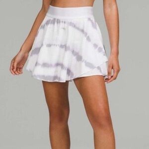 Lululemon Court Rival High Rise Skort Purple Tie Dye Skirt w Shorts Sz 12 🧡🎀